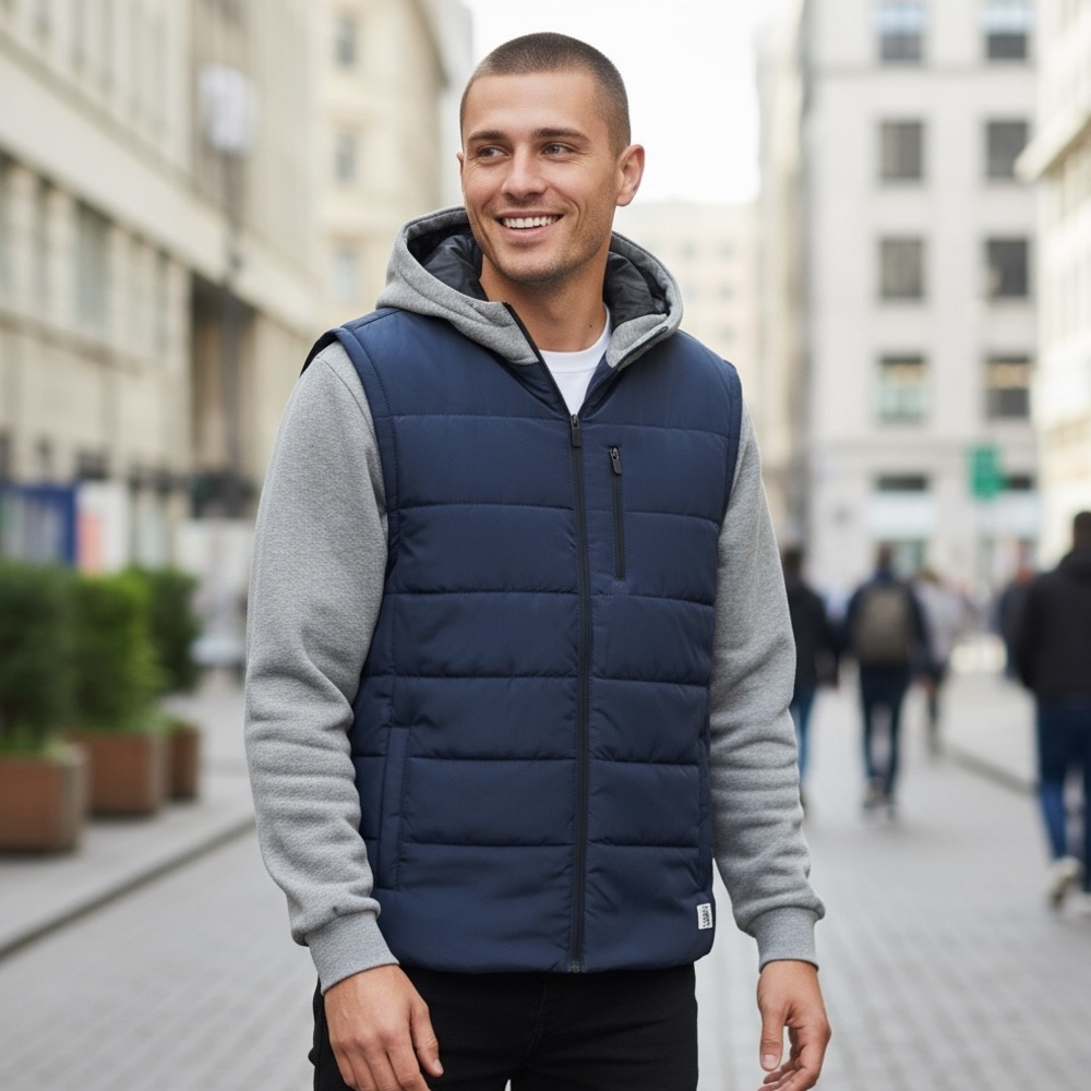 One Point One Navy and Gray Men's Jacket Lightweight & Warm Men's Sz XL